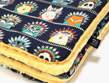 „La Millou“ menas. 83496 Toddler antklodė Indijos zoologijos sodo „Sunshine Premium“ dvipusė antklodė (80x100 cm)