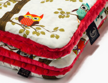 La Millou By Anna Mucha Art. 83527 Preschooler's Blanket Owl Radio Watermelon Высококачественное детское двустороннее одеяло (110x140 см)