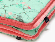La Millou By Magdalena Rozczka Art. 83528 Preschooler's Blanket Maggie Rose Mint Coral Высококачественное детское двустороннее одеяло (110x140 см)