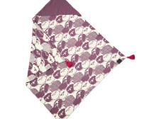 „La Millou“ menas. 83604 Medvilnės konkurso antklodė „Lawender Sheep Premium“ dvipusė antklodė su gobtuvu (80x80 cm)