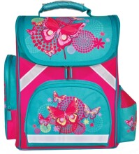 Patio  Ergo School Backpack Art.86049 Butterfly Bērnu ergonomiskā mugursoma [skolnieku ortopēdiskā mugursoma portfelis] komplekts