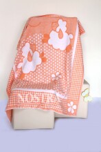 Erškėtuogių oranžinė Art.89455 Aukštos kokybės vaikiška medvilninė antklodė (antklodė) 100x140 cm